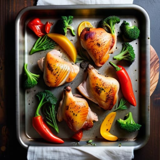Sheet pan meal with The Sheet Pan Savior.