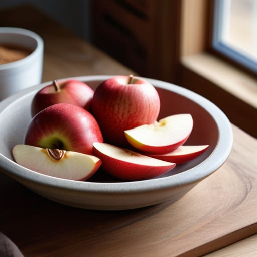 Healthy Apple Slices and Almond Butter snack.