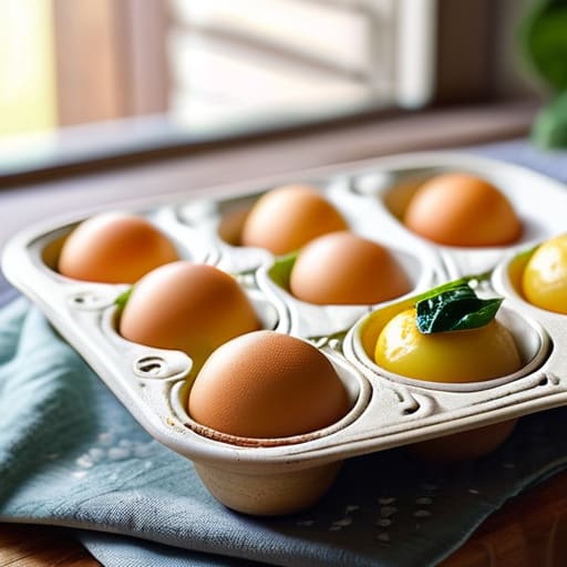 Batch-cooked Protein-Packed Egg Bites with spinach.