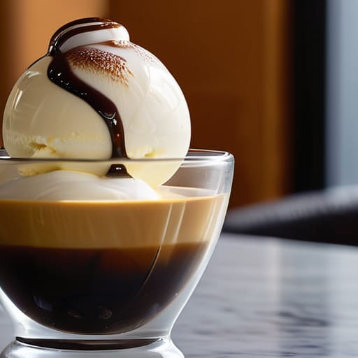 Salted Caramel Affogato with vanilla gelato.