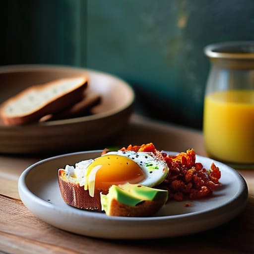 Quick breakfast for dinner with eggs.