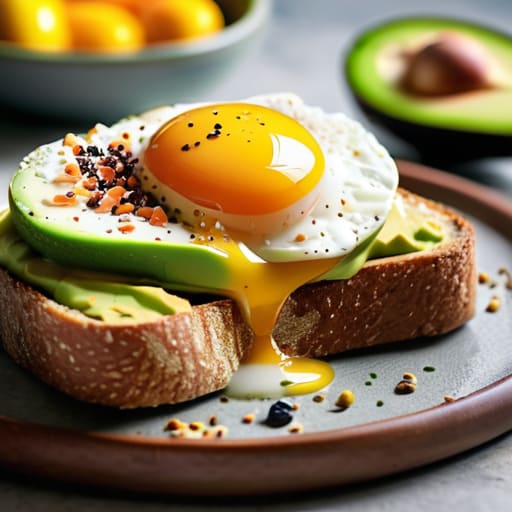 Loaded Avocado Toast 2.0 with soft-boiled egg.