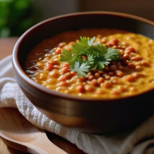 Creamy one-pot Red Lentil Dahl.