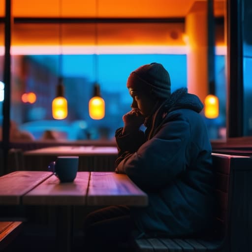 A person dealing with loneliness alone.